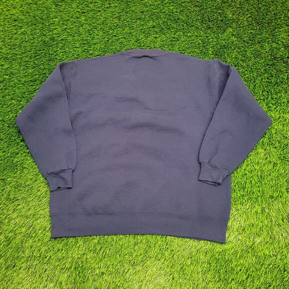 Vintage University-of Michigan Sweatshirt L/XL 23x25 Blue - Picture 2 of 13